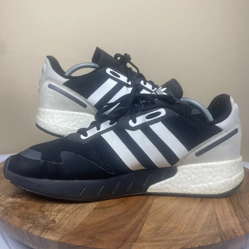 Adidas ZX 1K Boost Mens Black And White‎ Size 12 Athletic Running Shoes